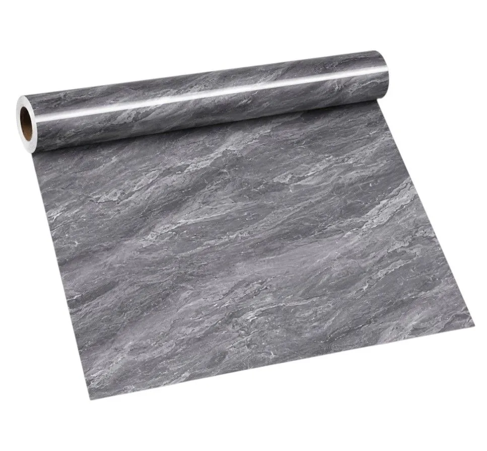 Marble Styled Self-Adhesive Kitchen Sticker Roll - 40x500cm - Grey