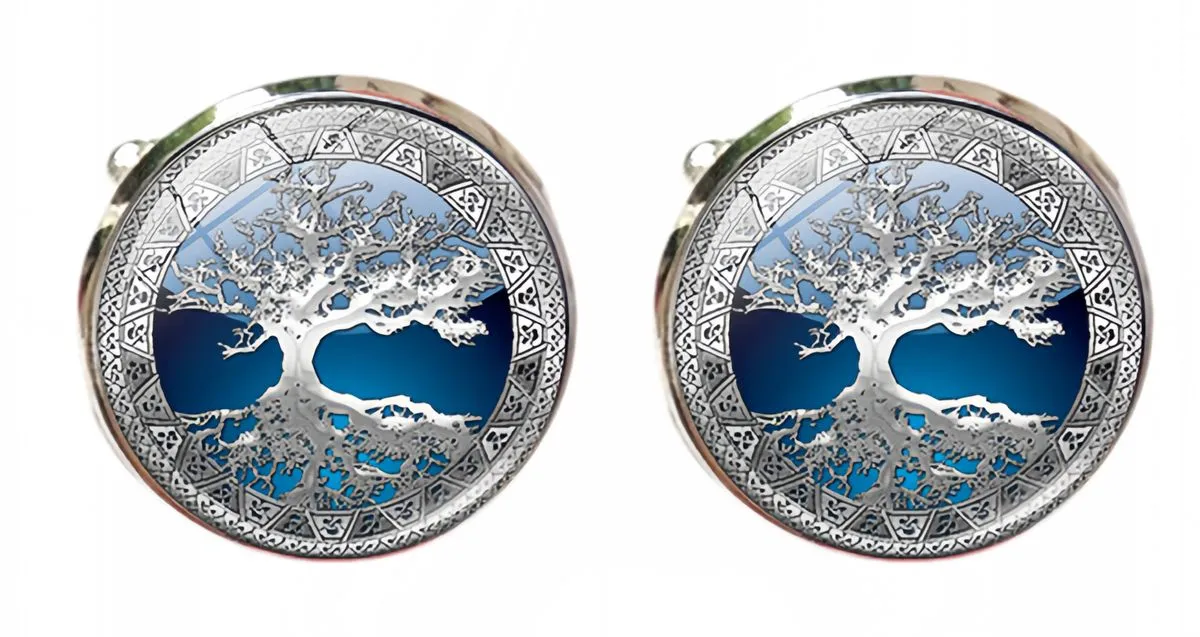 Tree of Life Men's Cufflinks, Alloy, Shirt Cufflinks, Men's Accessories