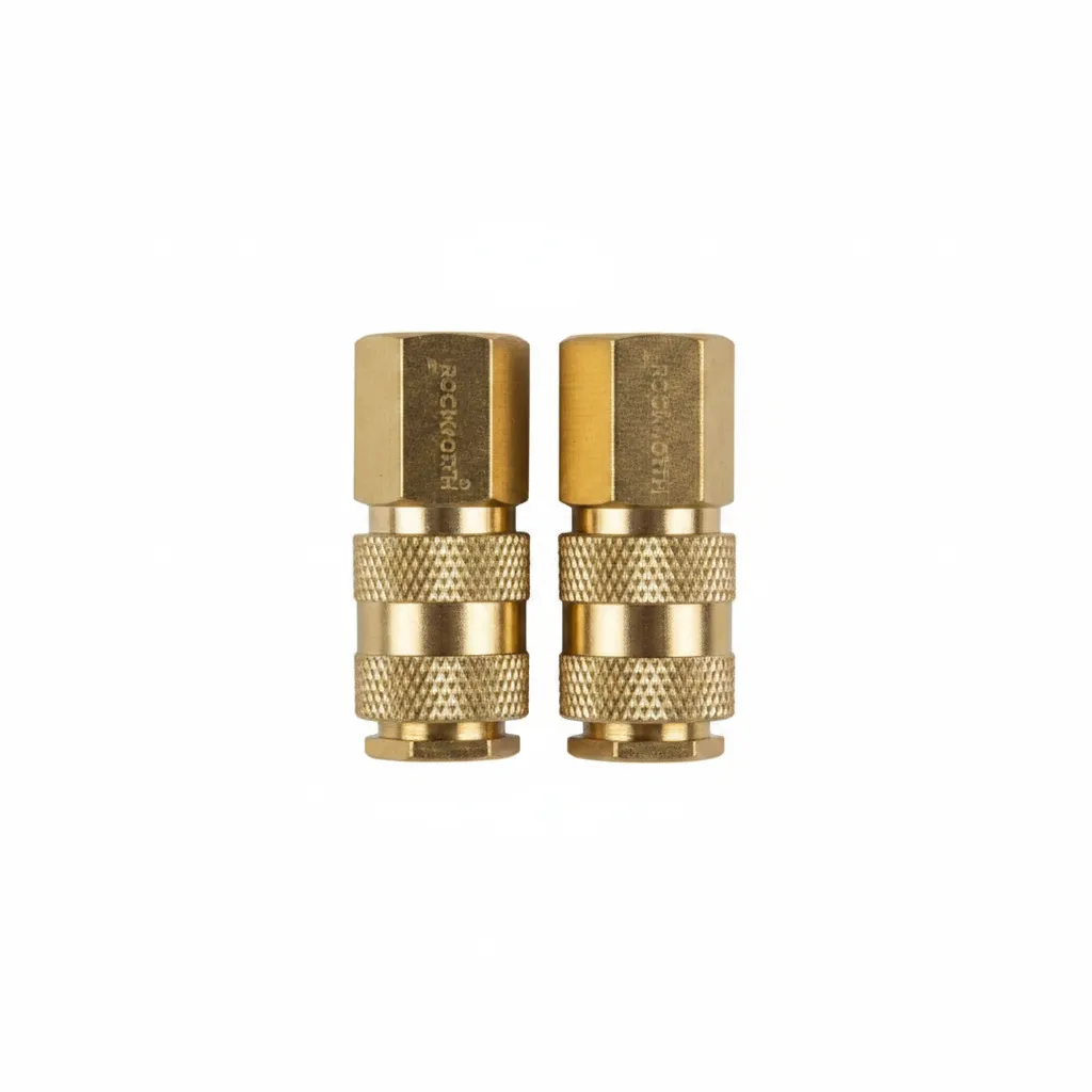 Rockworth 1/4 Inch Female Quick Couplers - 2 Piece Set - 2 Pack