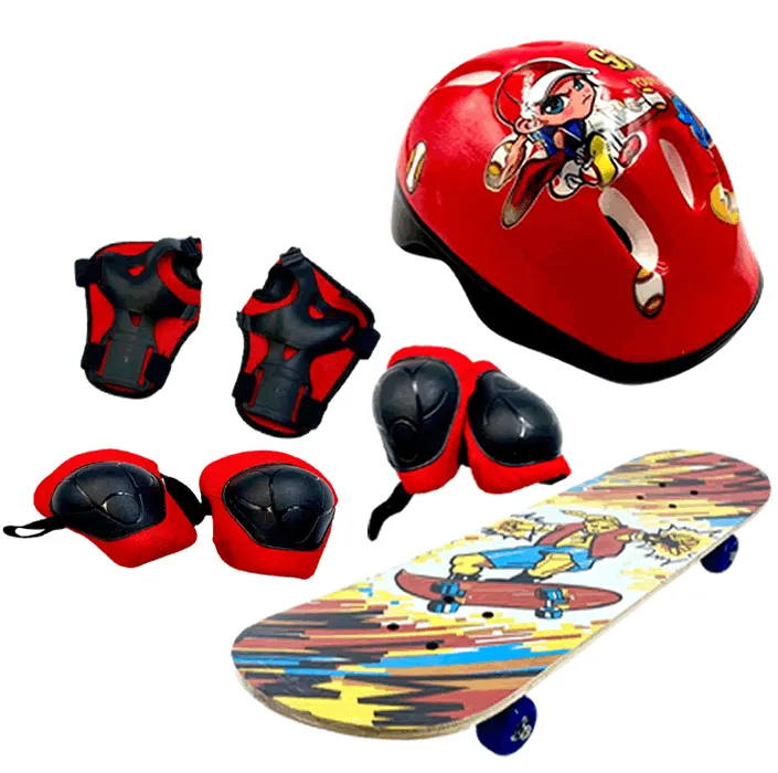Urban Skateboard (70cm) With Protective Gear For Kids