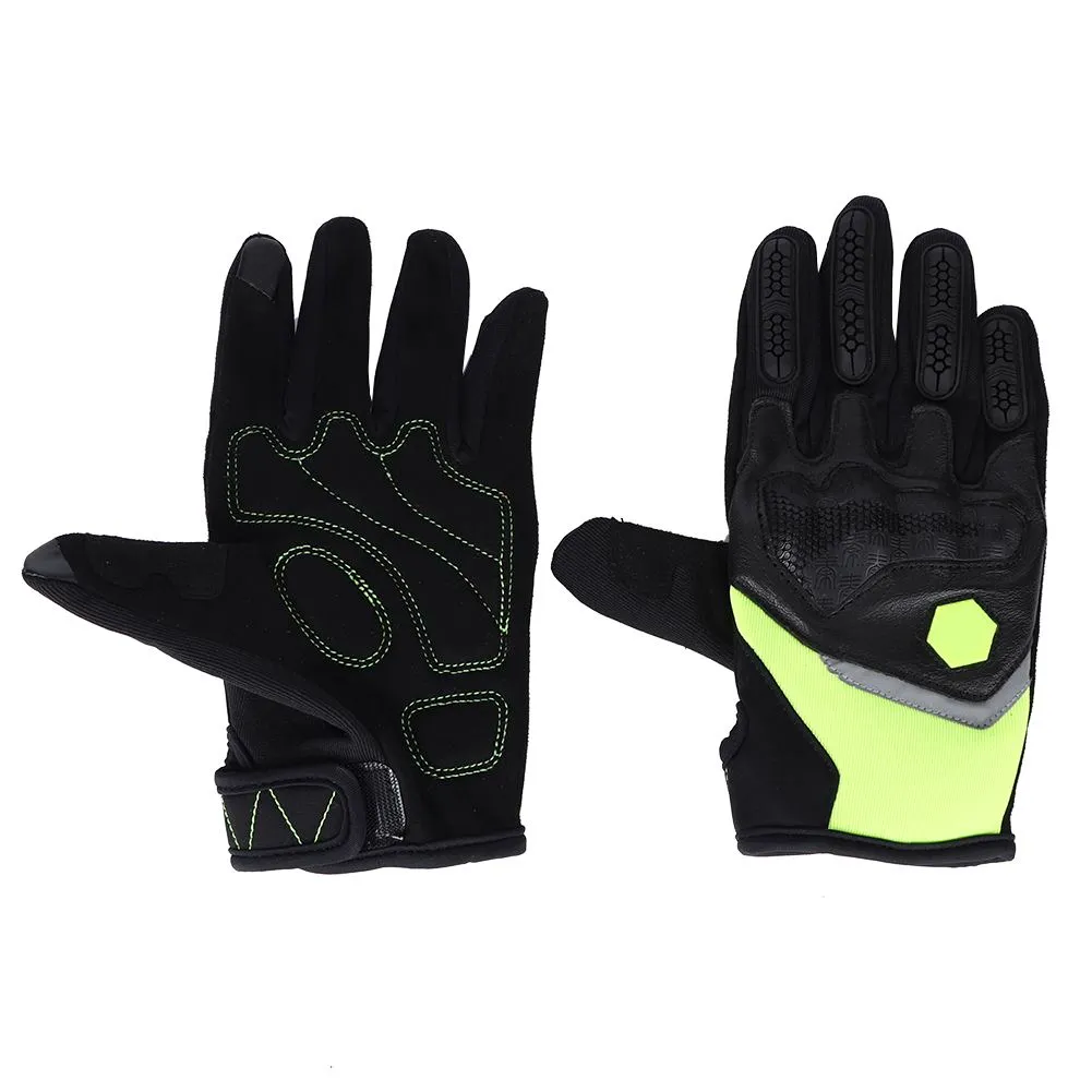 Outdoor Riding Gloves Fluorescent Yellow M Daily Use