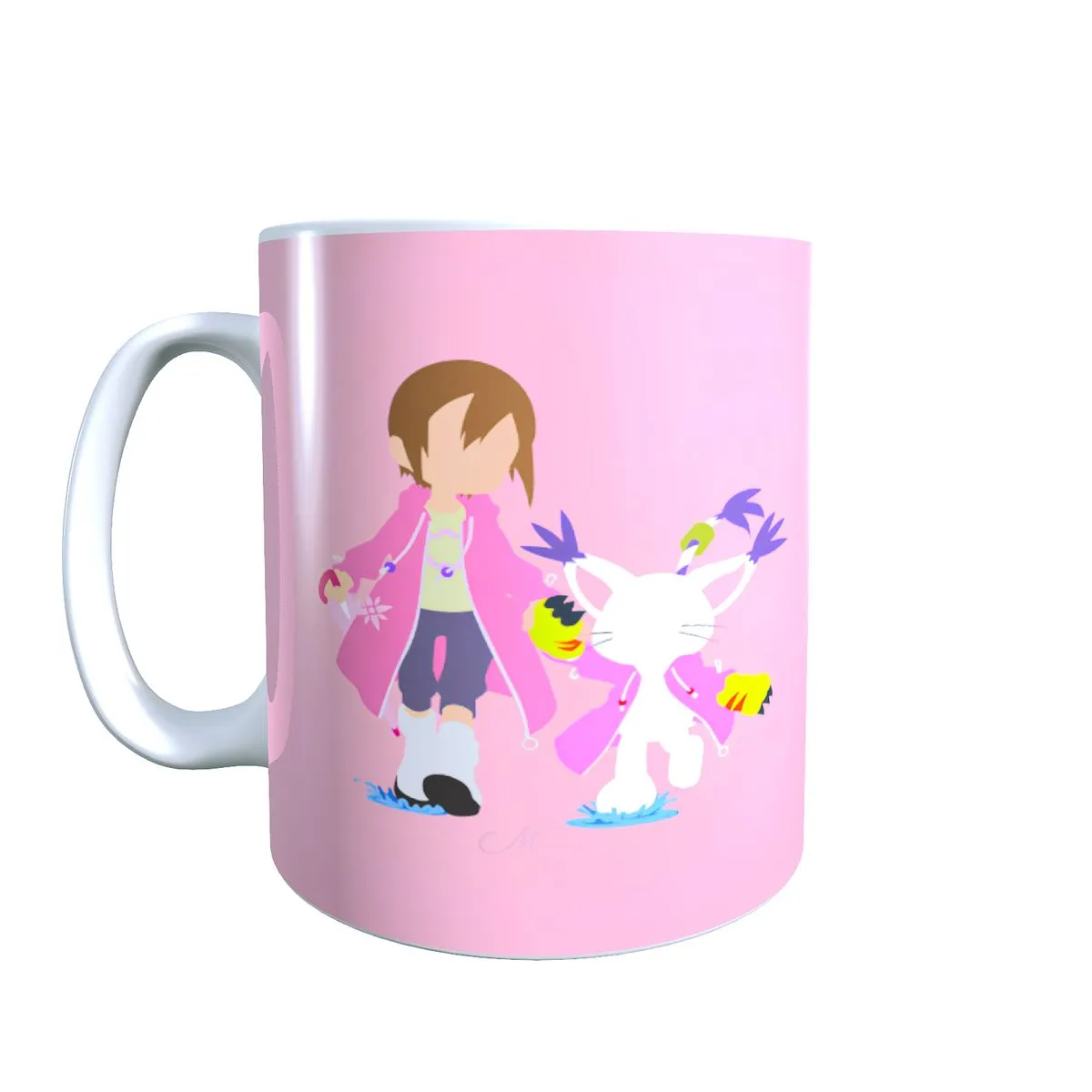Kari & Gatomon Casual - Digimon Themed Coffee Mug