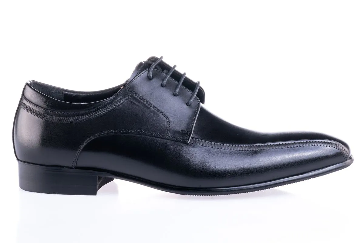 Marco Kavaleri Leather Leoi Lace-Up Formal Shoes-Black