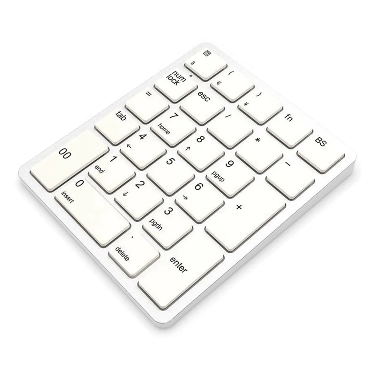 Wireless Numeric Keyboard for Laptops White Daily Use