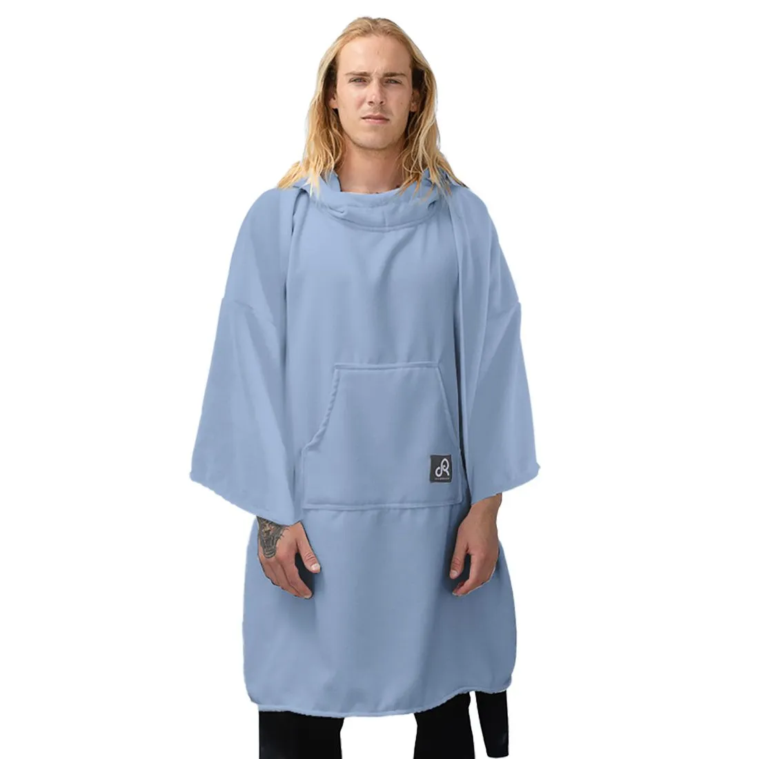 Vintage Blue Surf Swim Changing Poncho with sleeves - Adult - L