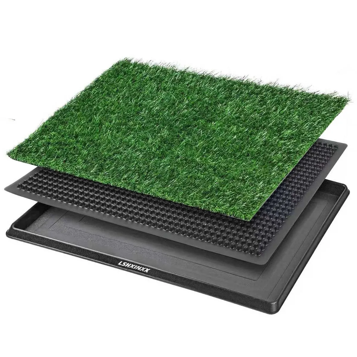 Grass Pad for Dogs Potty - 3-Layer Reusable Dog Grass Pad with Tray 63 x 50