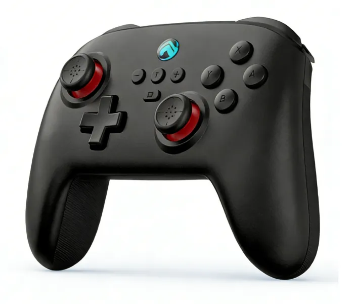 Dual-Platform Wireless Game Controller for Switch/PC Black & White Color - Black