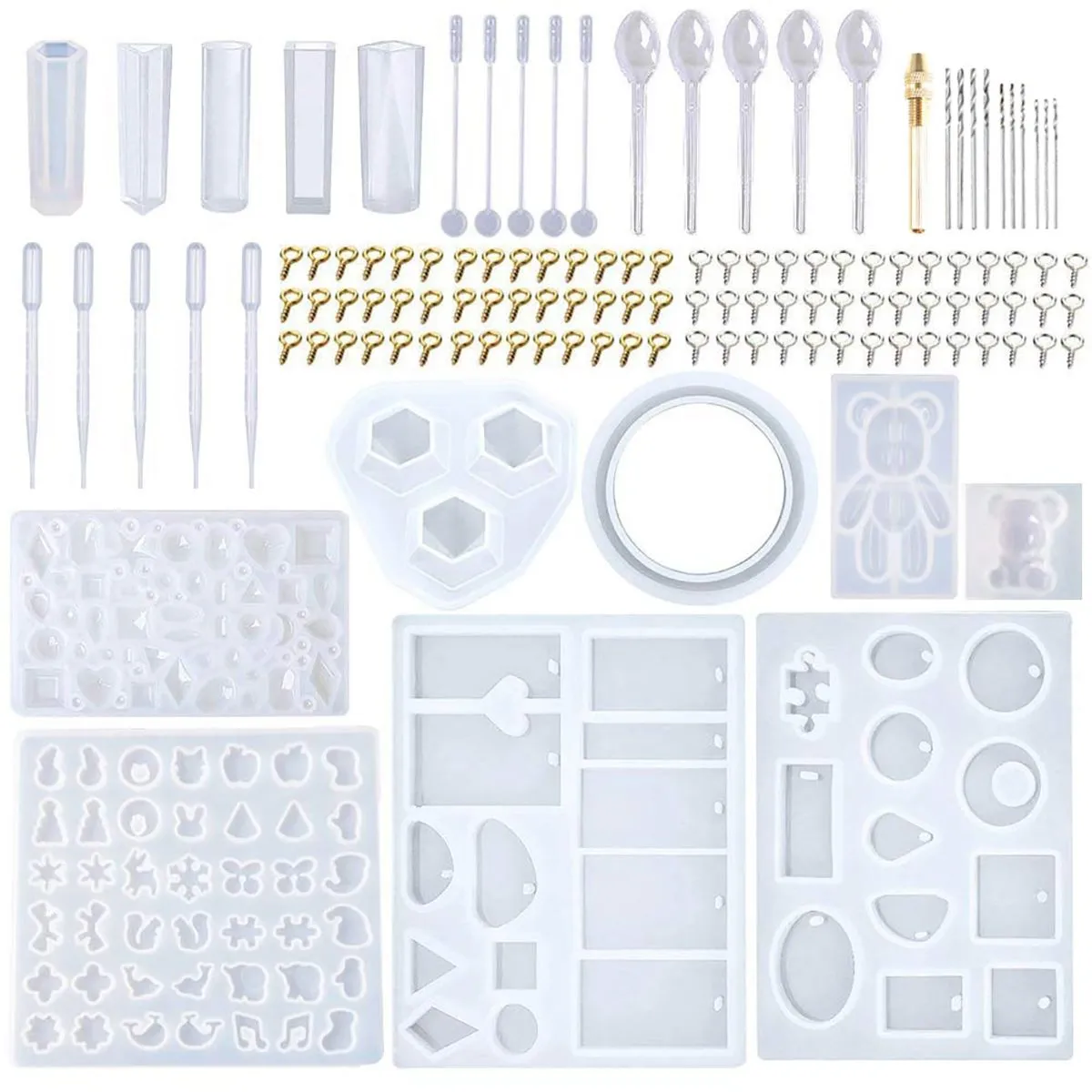 229Piece Resin Silicone Mold Set DIY Jewelry Casting Molds Craft Tools Kit