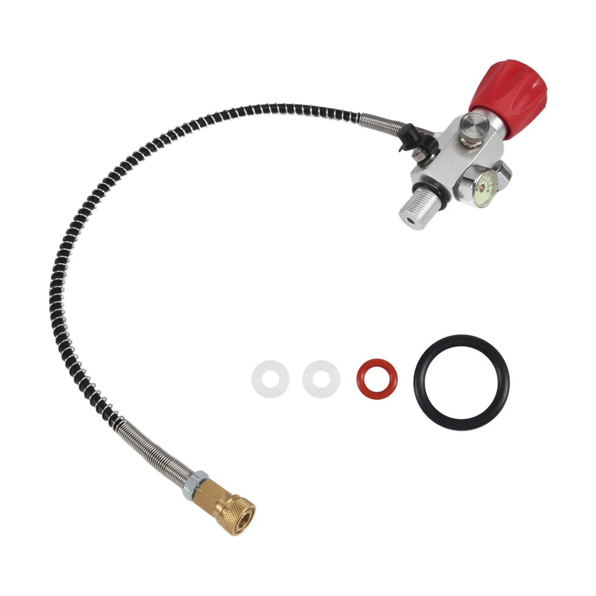 M18x1.5 Pcp Tank Dual Gauge Charging Valve