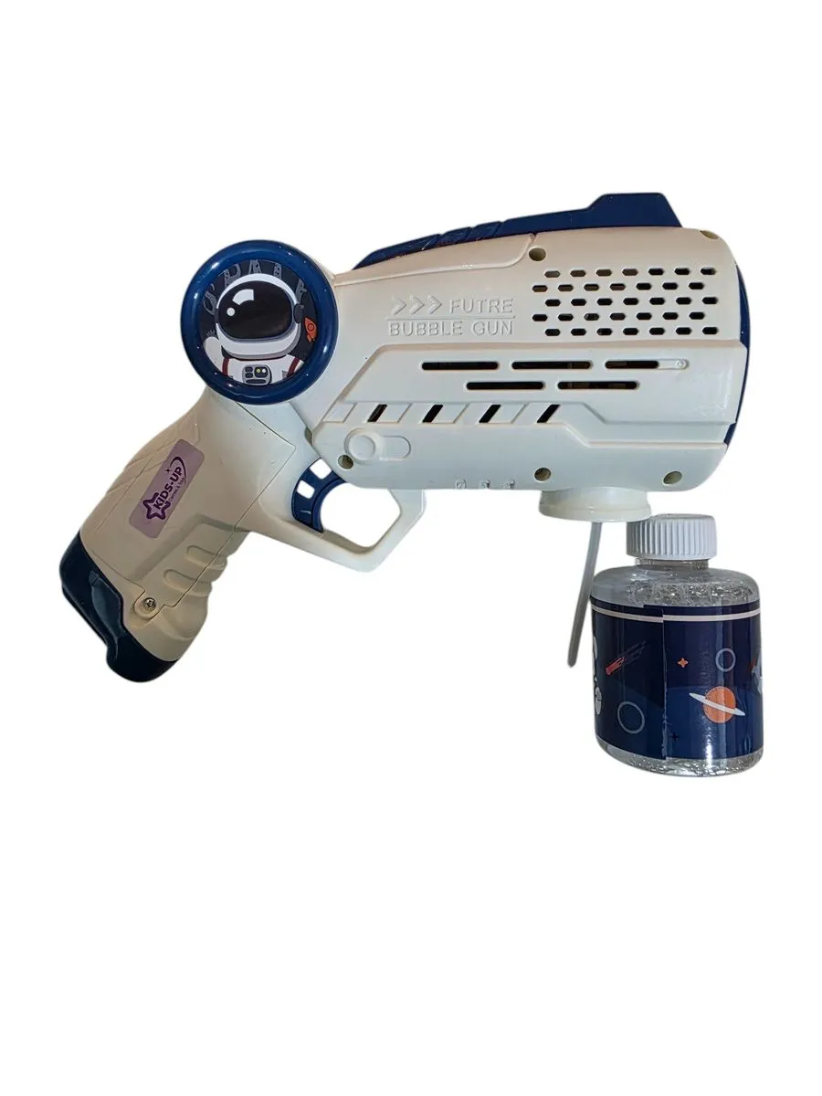 Kids-Up Led Light Astronaut Space Bubble Machine Automatic + Bottle - Blue, White