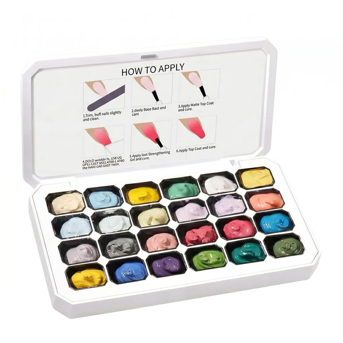 24-Color Pat Pat Nail Gel Kit - Gradient & Ombre Painting Set