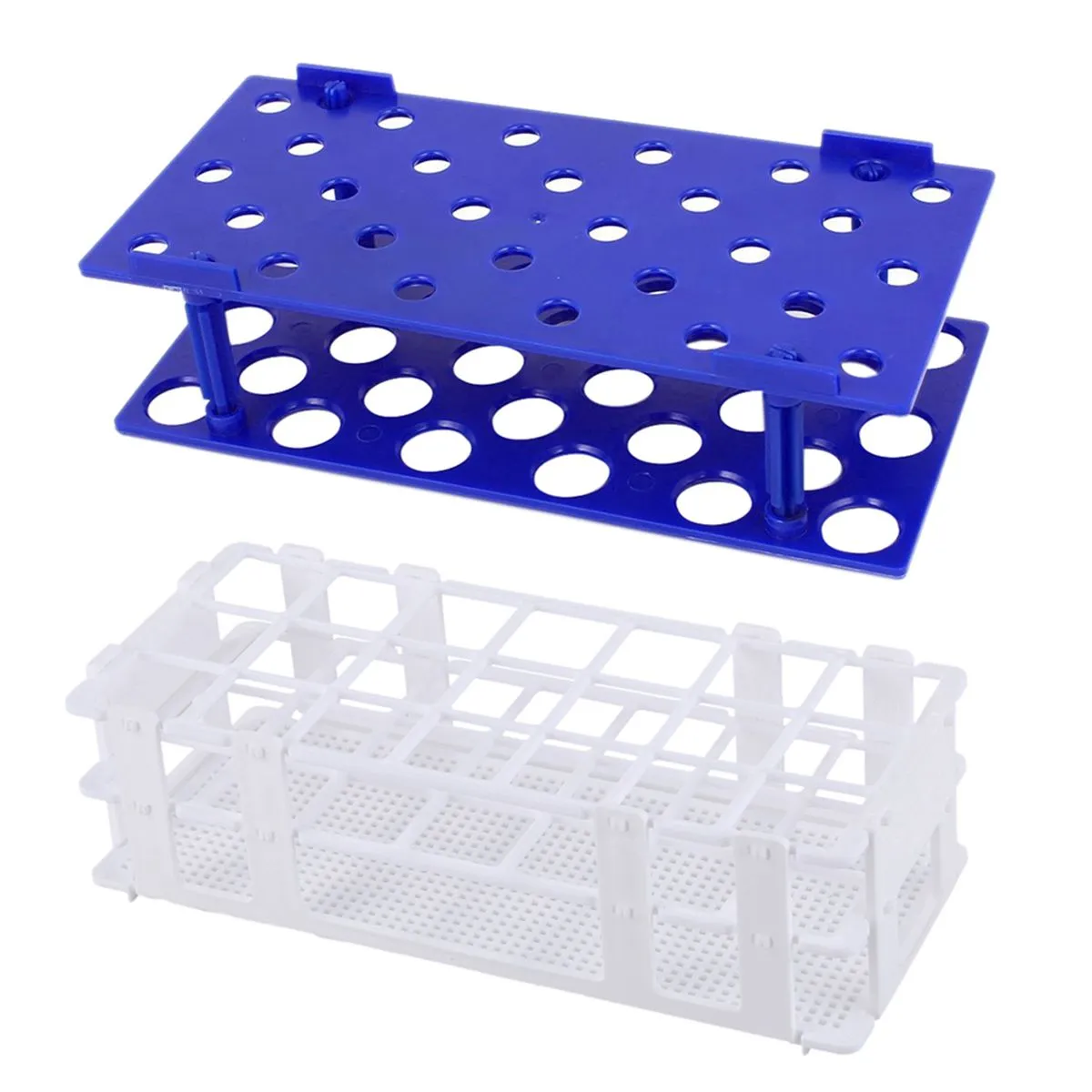 Plastic Test Tube Rack For 30Mm Tube White Detachable (21 Hole)