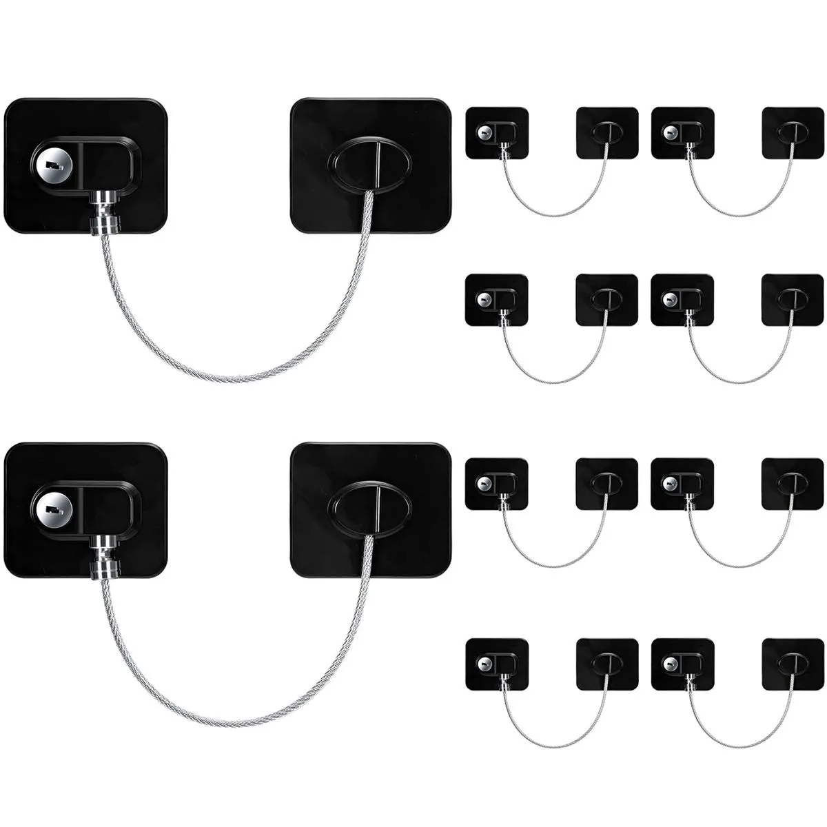 10 Pack Fridge Locks Child Safety Cabinet Door Lock with Key for Kids