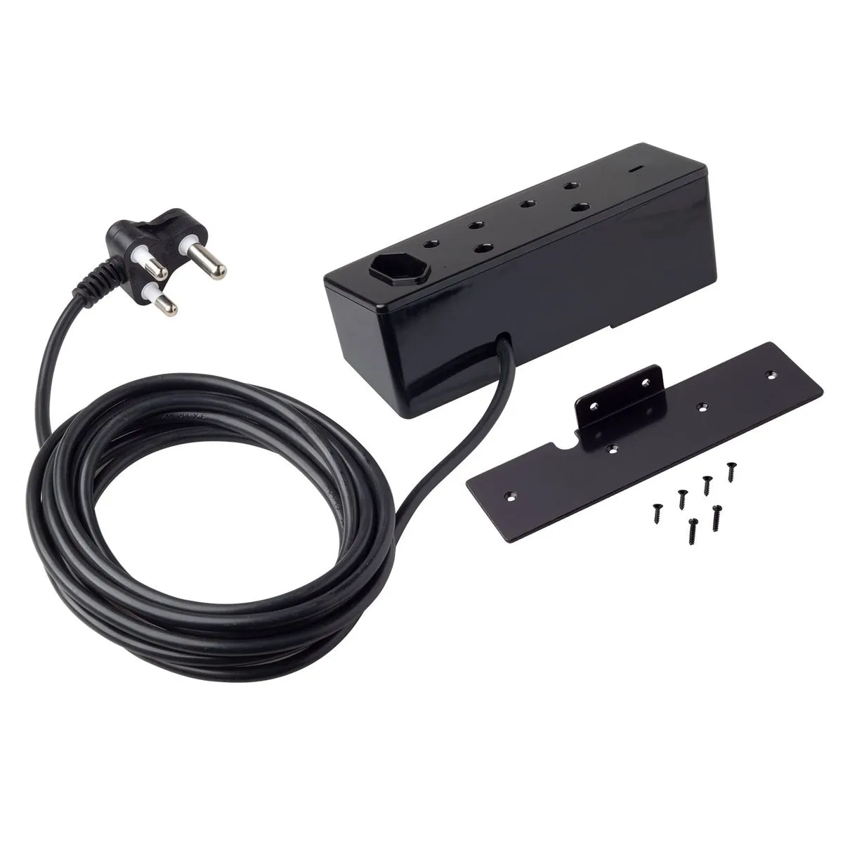 Power Hub with USB C - On Desk Mounting - Gloss Black