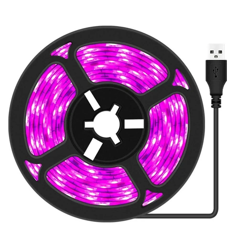 USB Powered LED Grow Light Strip Full Spectrum Indoor Plants Light 5M
