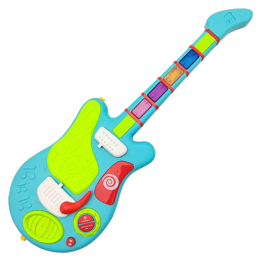 Little Rockstar Electric Guitar - First Musical Instrument Toy for Toddler - Blue, Green