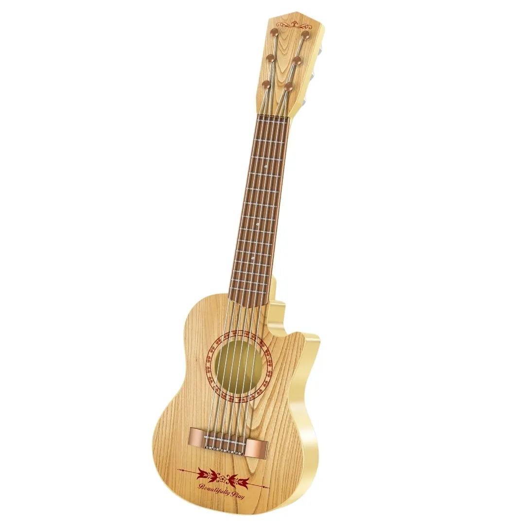 TEETO TOYS Kids Guitar Ukulele - Musical Instrument Toy - Toys for Toddlers - Light Brown