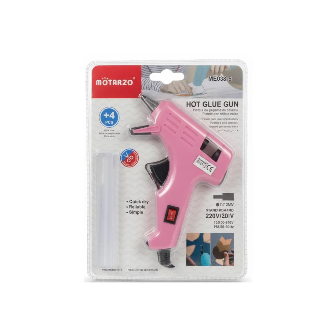 Motarro Hot Glue Gun 220V/20W with 4 Glue Sticks