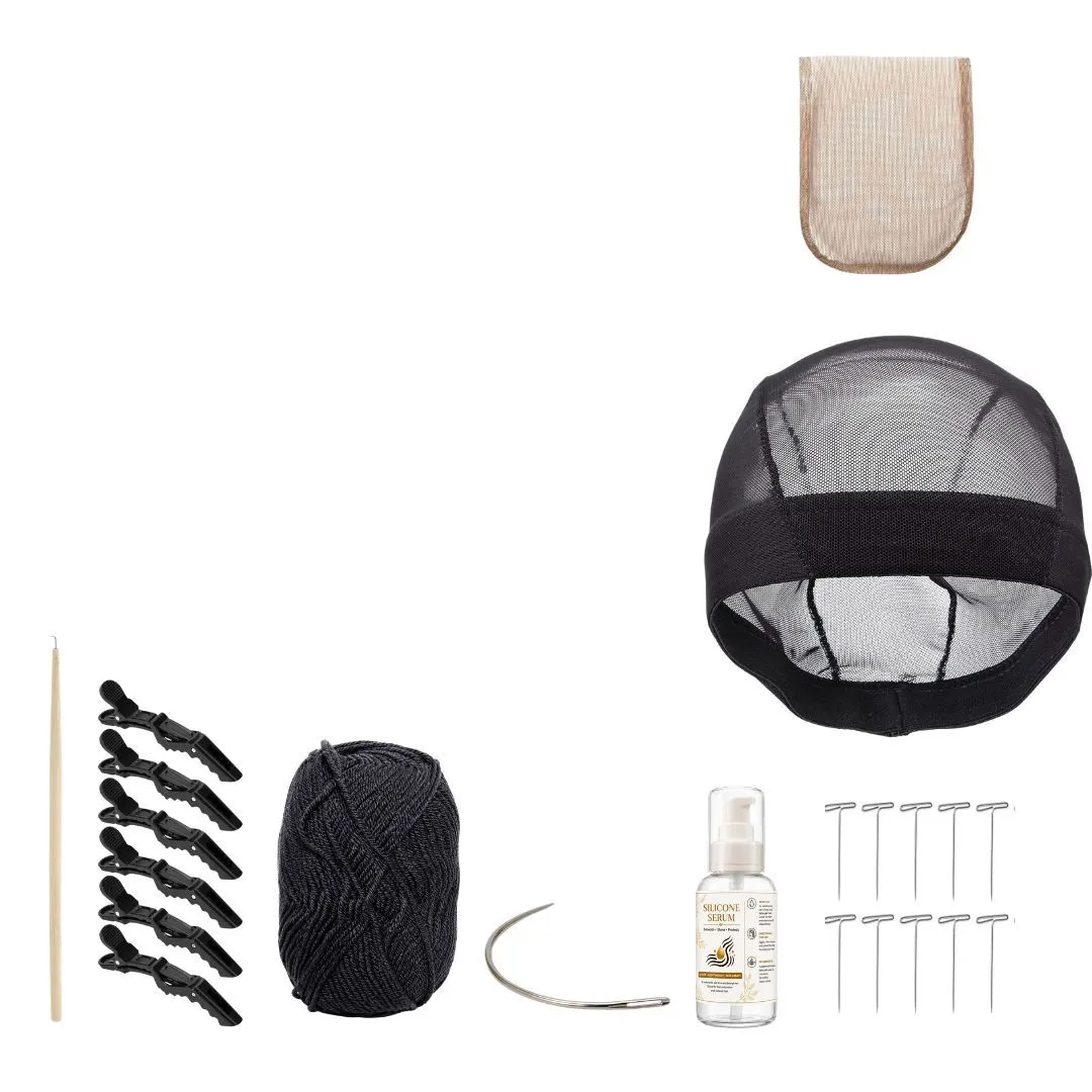 Wig Making Essentials Kit with 4x4 Lace Closure and Silicone Serum