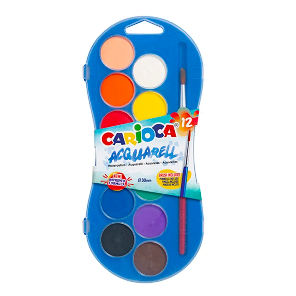 Carioca Watercolor paint Assorted 12's