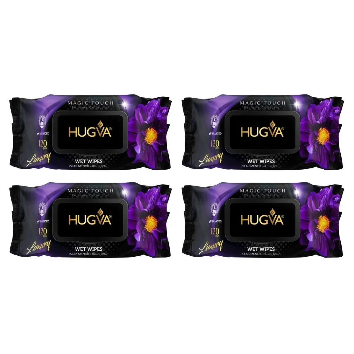 Hugva Luxury Scented Wet Wipes - Magic Touch - 4 Pack
