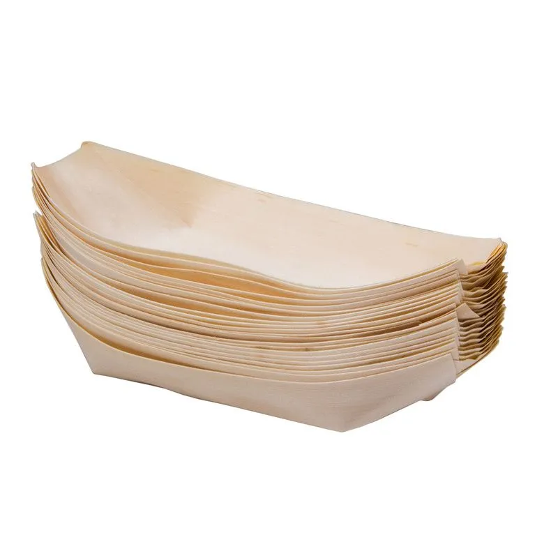 Regent Disposable Wooden Boat Large 20pcs, (210x110mm)