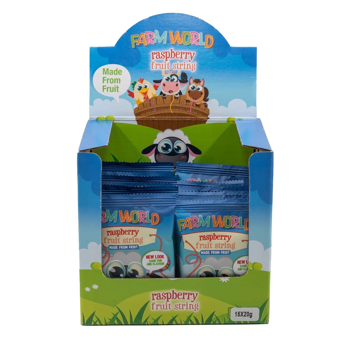 Farm World Raspberry Fruit Strings (15 x 20g Bags)