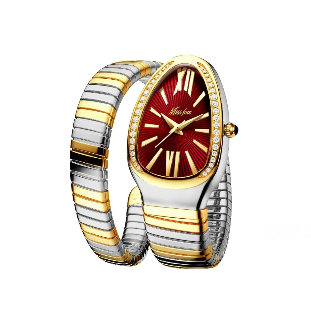 Lusso R - Romantic Red Dial With Swaravoski Crystals Watch for Women