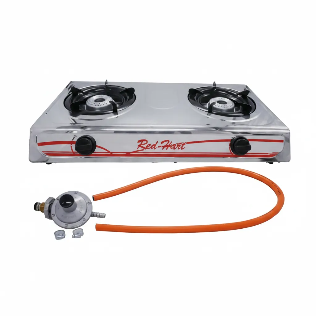 Red Hart 2 Plate Stainless Steel Gas Stove