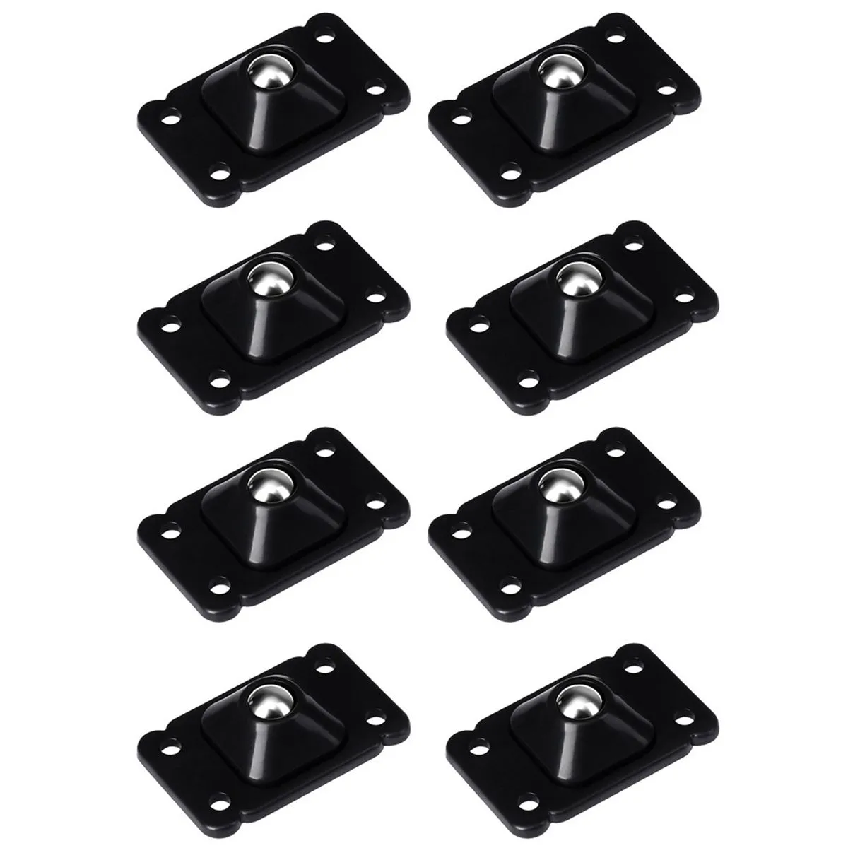 360 Rotation Self-Adhesive Casters Black - Pack of 8