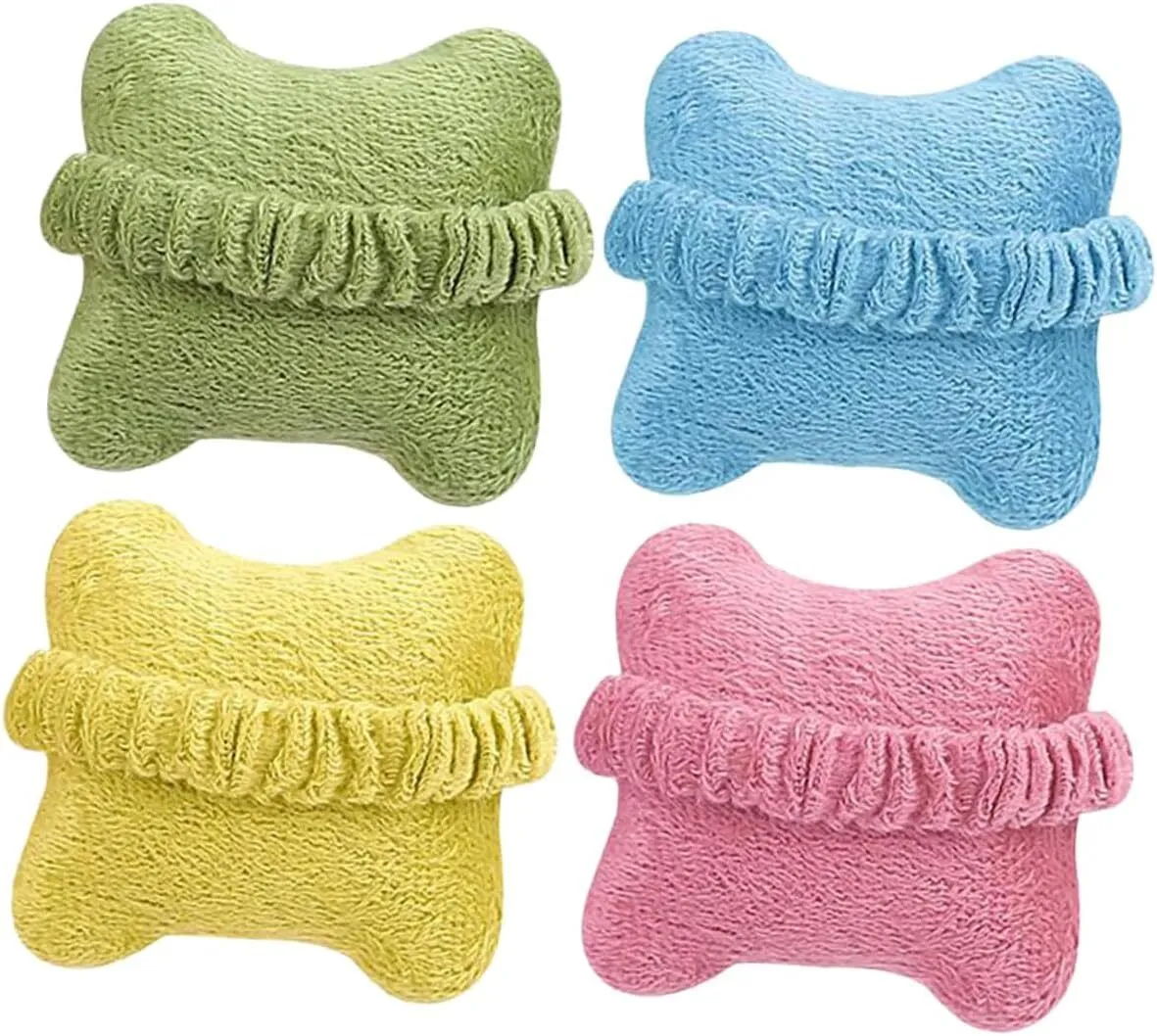 4pcs Mouse Wrist Rest Pillow Comfortable Flannel Silk Cotton Computer