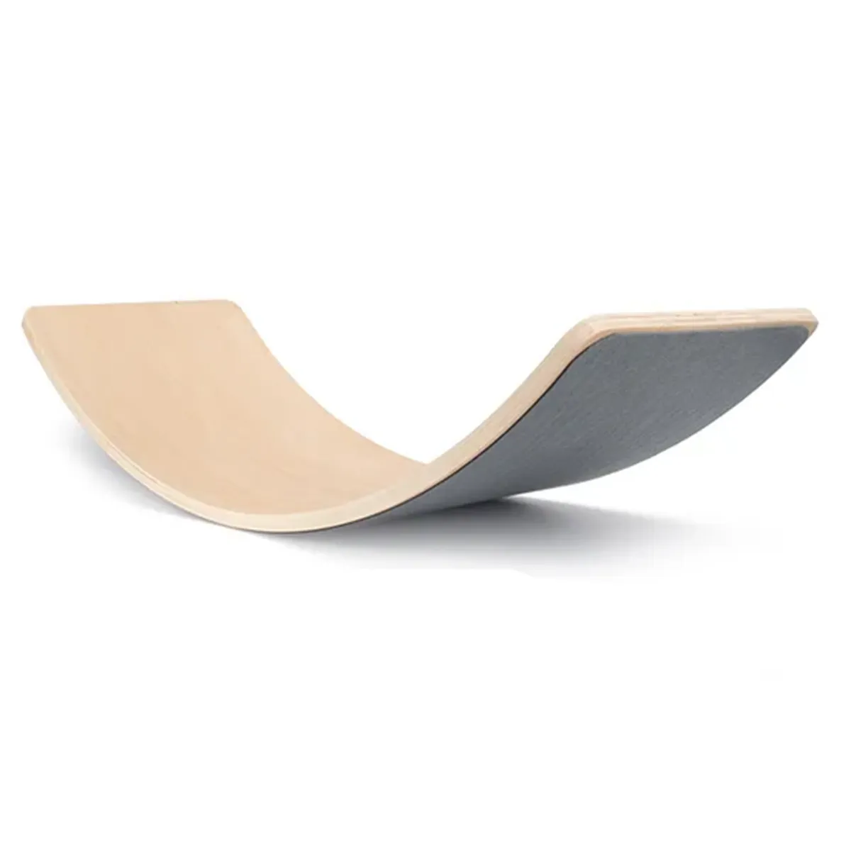 Wooden Wobble Balance Board for Adults Indoor Sport Exercise with Felt - Grey