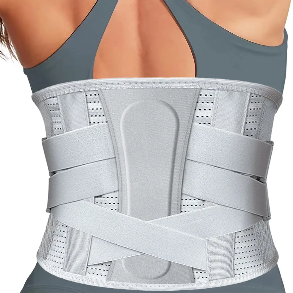 Compression Back Brace, Lower Back Pain Relief Adjustable Belt