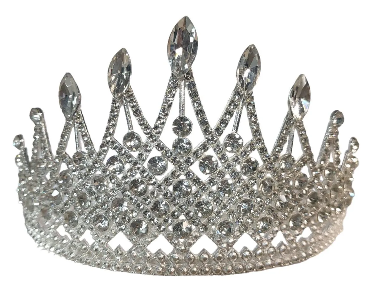 Elegant Silver Rhinestone Tiara for Weddings and Special Occasions - TTtiara9