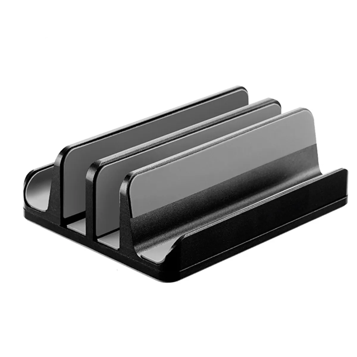 Laptop Stand Desktop Stand Adjustable Vertical Desktop Tidy Organize Holder - Black