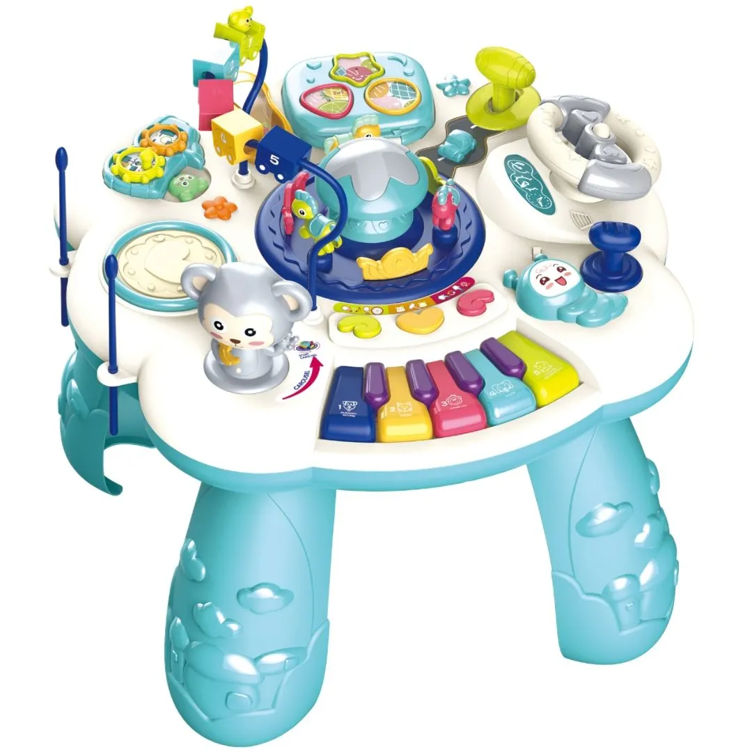 TEETO TOYS Musical Piano Activity Play Table - Educational Toys for Toddlers & Babies