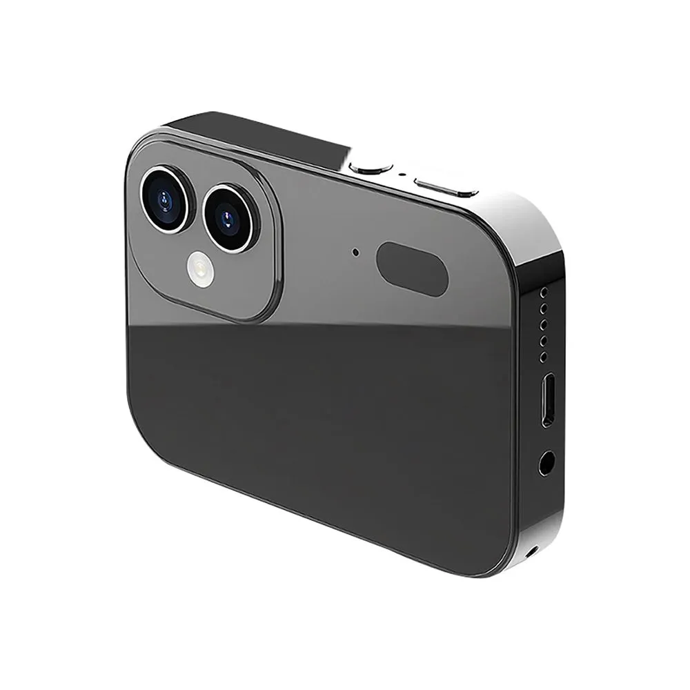 3" 64MP 4K 16X Digital Zoom HD Touch Screen Camera with Built-in Flashlight - Black