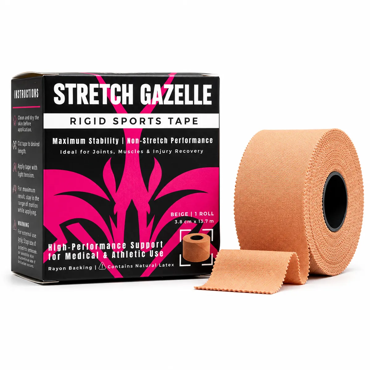 Rigid Sport Tape Premium 3.8cm x 13.7m BEIGE