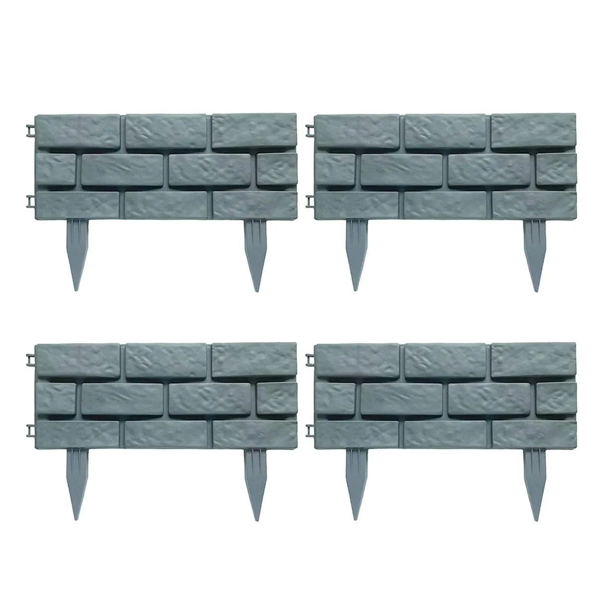 4Piece Plastic Garden Fence/Edging Garden Edging Borders