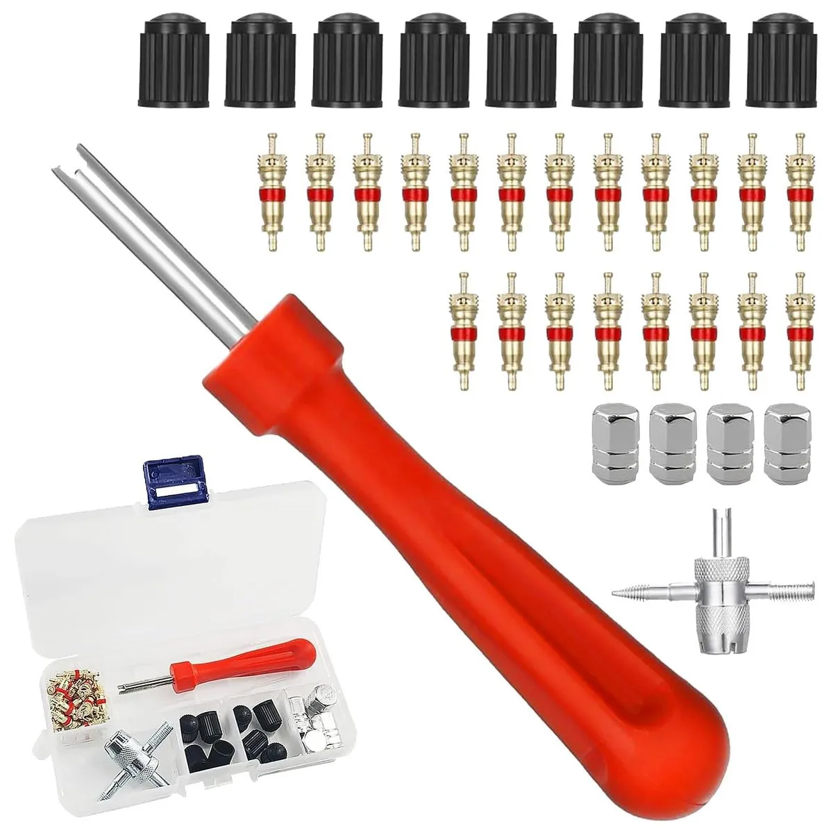 34 Pcs Tyre Valve Repair Kit
