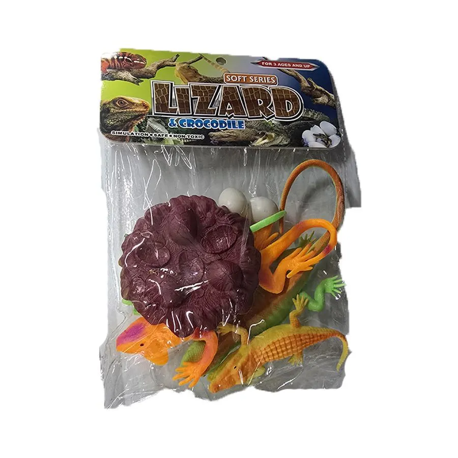 Quality Vibrant Imaginative Play Lizards + Egg Nest Kids Toy Figures Pack