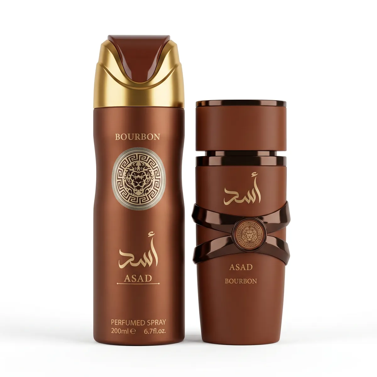 2 Pack Gift Bourbon Asad Eau De Parfum For Her 100ml & Perfume Spray 200ml