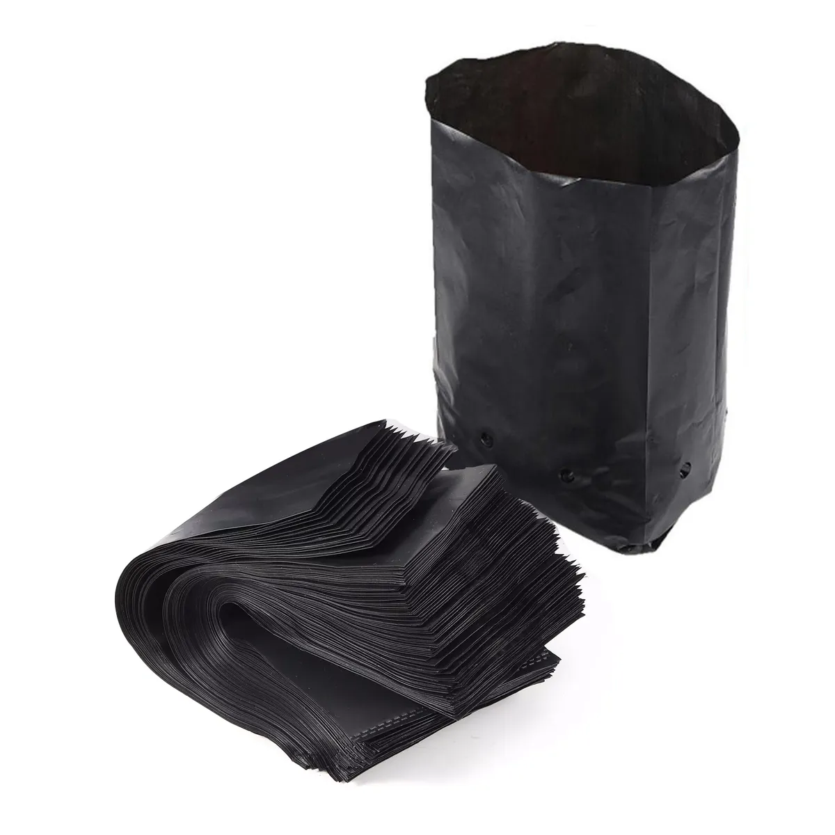 FHG Nursery Grow Bags 100 Pack 75x150mm Plant Seedling Bags 50 Micron