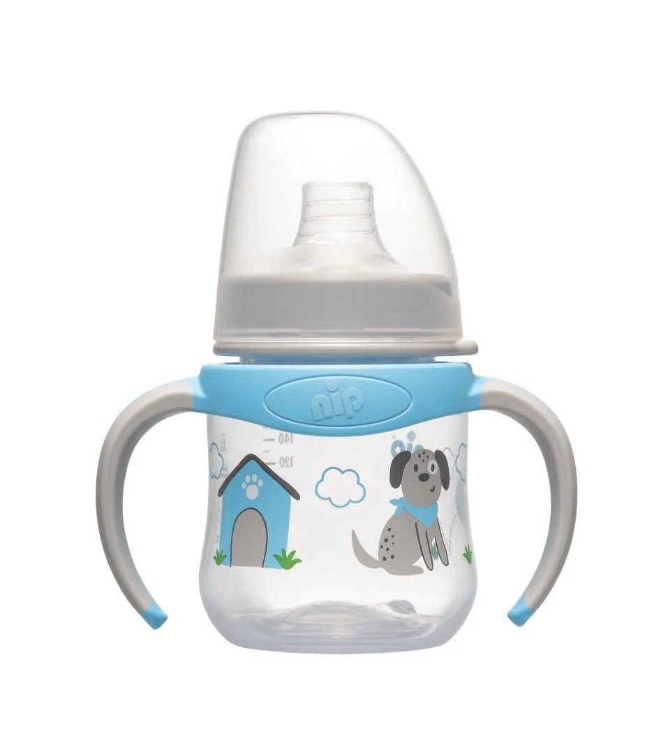 Nip Wide-Neck Leak Proof Training Baby Bottle Boy