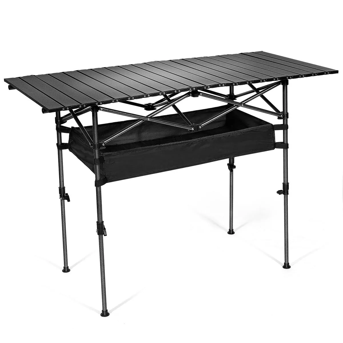 120x55cm Camping Folding Aluminum Table Outdoor Portable Table Roll-up Desk