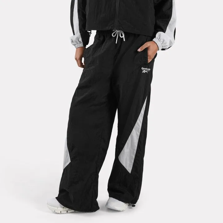 Reebok Women's Heritage Blocked Woven Trackpants - Black/White