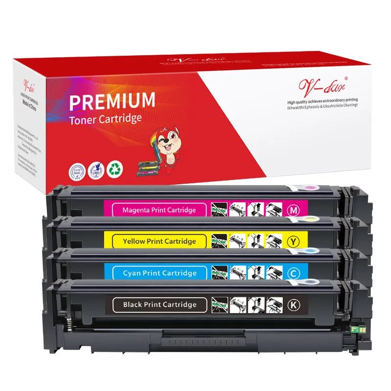 Compatible HP 207A W2210A Toner Set CMYK for M255 M283 Printers - Transparent