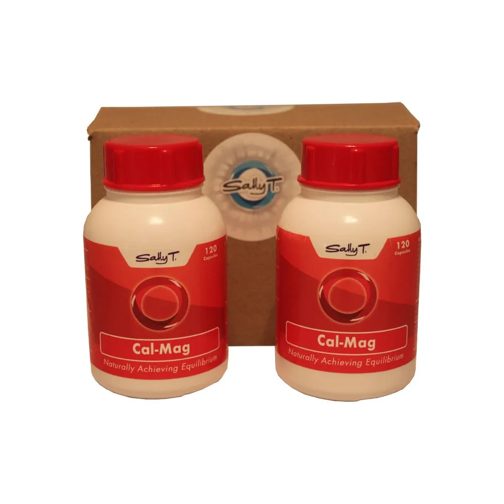 2 x Sally T. Cal-Mag Balanced Calcium & Magnesium - 120 Caps (Value Pack)