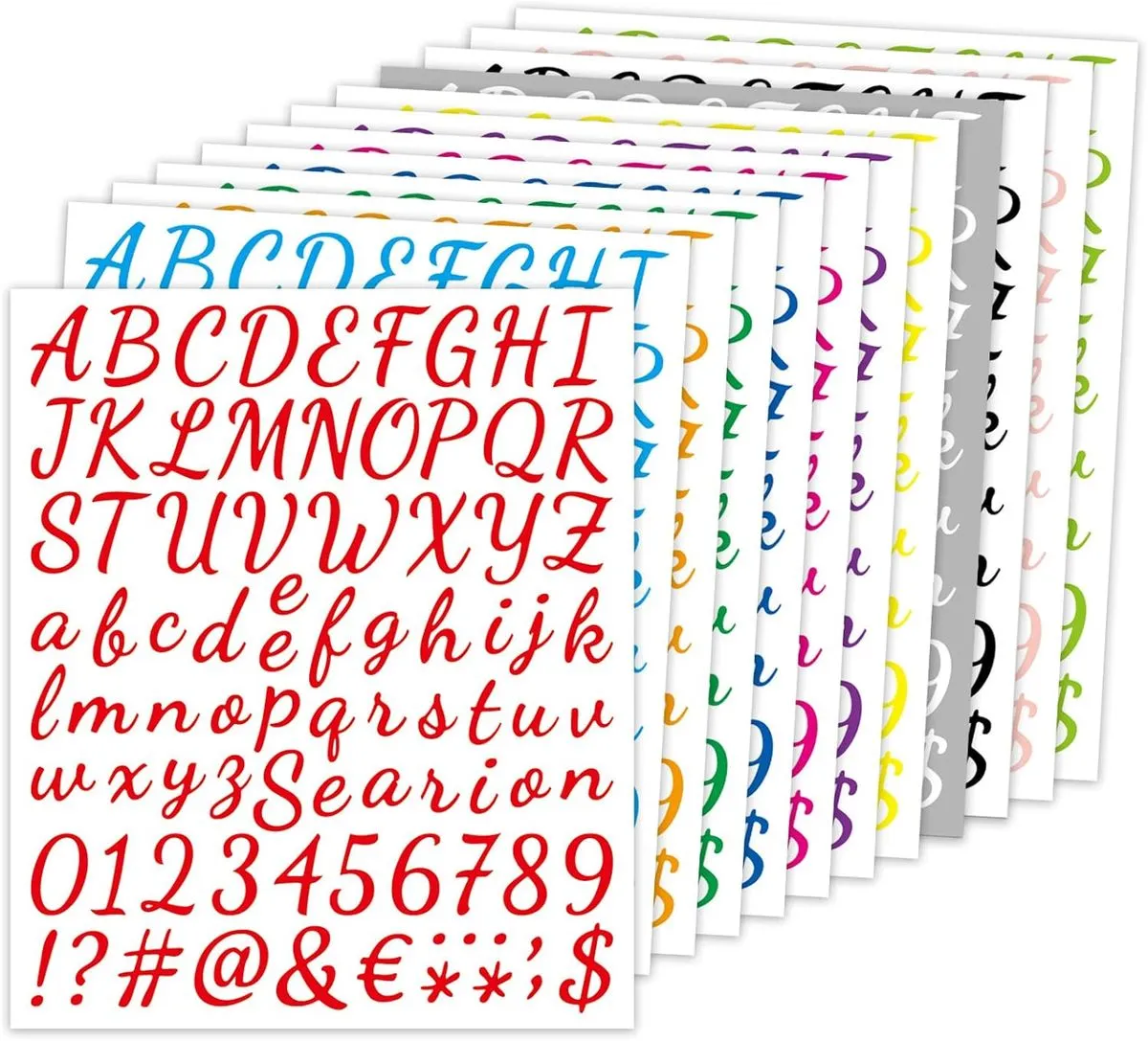 Alphabet/Number Stickers colour School Projects gifts Arts&Crafts Scrapbook