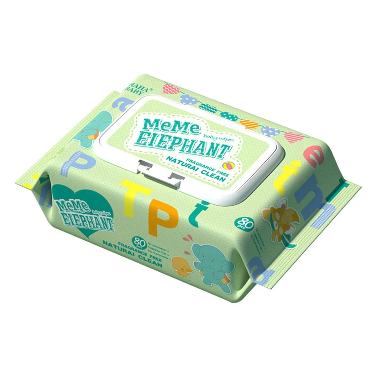 BabyWipes 80 Pieces Safe for Sensitive Skin, Baby Hand and Mouth Wipes